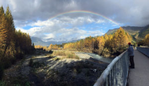 Rainbow over Glacier Creek