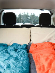 Van Interior - Convertible Bed